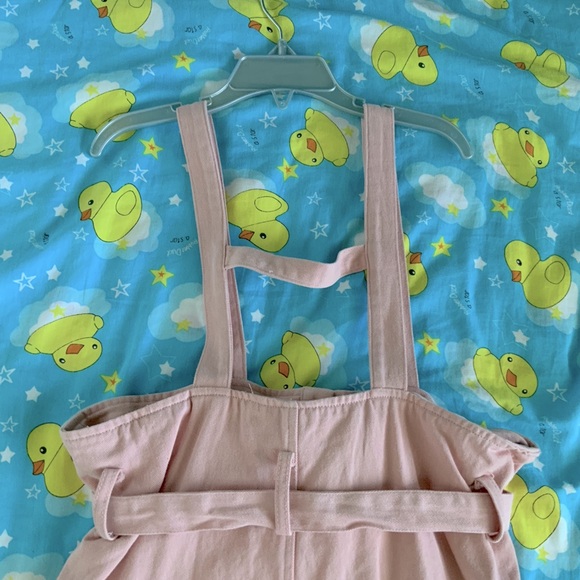 Girls Pink denim suspender skirt - Picture 4 of 4